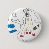 Olivia's Basquiat geïnspireerde kunst Ronde Button 5,7 Cm (Voorkant)