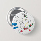 Olivia's Basquiat geïnspireerde kunst Ronde Button 5,7 Cm (Voorkant /achterkant)