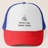 Olivia's Dad | Custom Name Parent Gift Trucker Pet (Voorkant)
