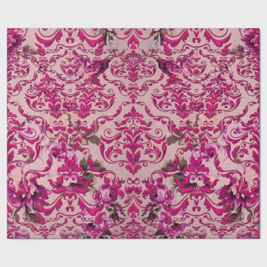 Olivia's Damask Glossy Cadeaupapier (Zoom)