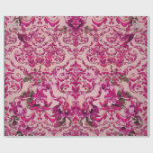 Olivia's Romantisch Damast Glanzend Cadeaupapier (Vlak)