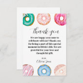 Olivia's Sweet One Verjaardag Dank je kaart (Voorkant / Achterkant)