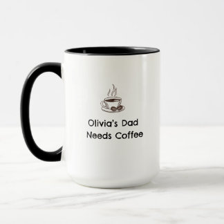 Olivia's Vader | Geschenk met eigen naam voor oude Mok
