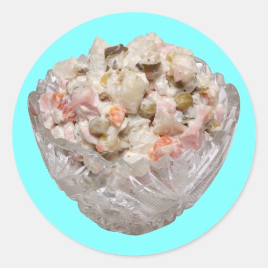 Olivier Salad Ronde Sticker (Voorkant)
