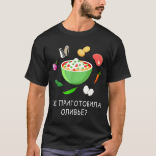 Olivier Salade Liefhebber Russisch Nieuwjaar Russi T-shirt