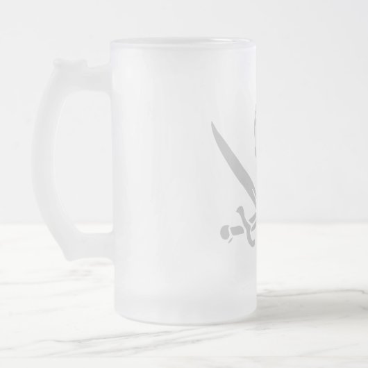 Ølkrus, grå matglas bierpul (Links)