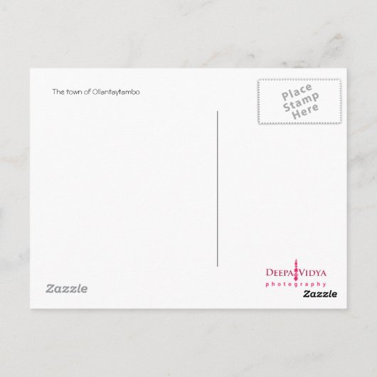 Ollantaytambo Briefkaart (Achterkant)