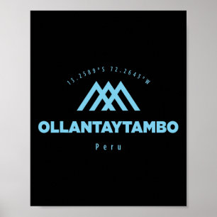 Ollantaytambo Mountain Vakantie Skiën Peru Poster