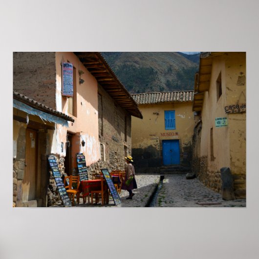 Ollantaytambo, Peru, Museumstraat Poster (Voorkant)