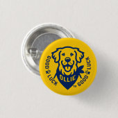 Ollie de gelukkige hond Button Pin (Voorkant /achterkant)