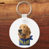 Ollie de gelukkige hond Foto Sleutelhanger (Achterkant)