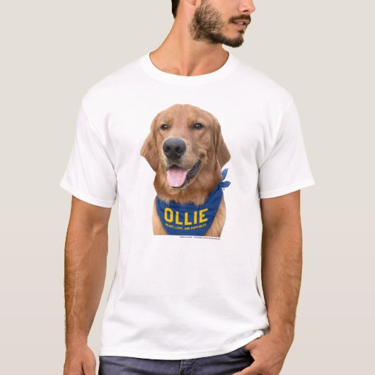 Ollie de Lucky Dog Mannen foto T-shirt (Voorkant)