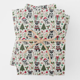 Ollie de zoete mini Schnauzer inpakpapier Vel