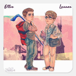 Ollie en Lennon Sticker