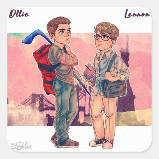 Ollie en Lennon Sticker (Voorkant)