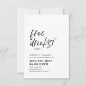 Ollie | Gratis Drinken Bewaar de datum van bekendm Save The Date (Voorkant)