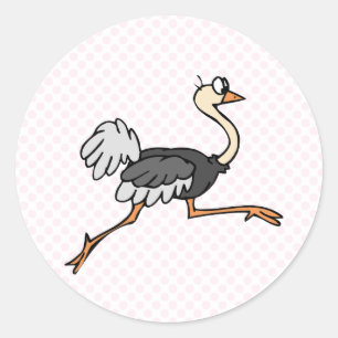 Ollie Ostrich Ronde Sticker