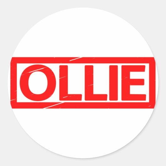 Ollie Stamp Ronde Sticker (Voorkant)