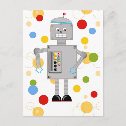 Ollie The Robot Briefkaart (Voorkant)
