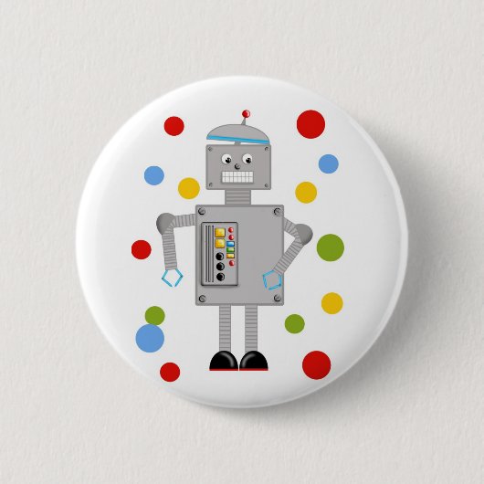 Ollie The Robot Ronde Button 5,7 Cm (Voorkant)