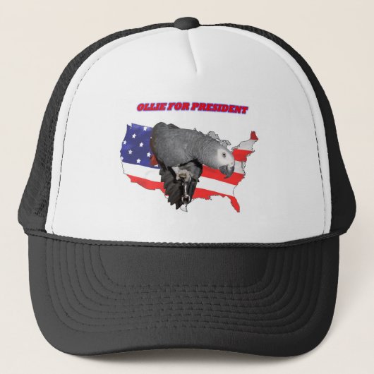 Ollie voor President Trucker Pet (Voorkant)