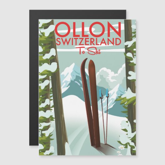 Ollon Zwitserland Ski (Voorkant / Achterkant)