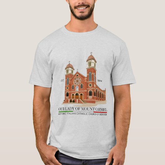 OLMC-Logo T-Shirt Ash-Mannen (Voorkant)