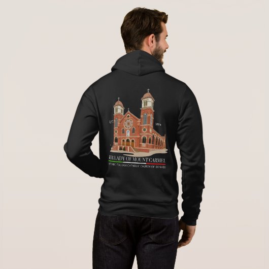 OLMC-Mannen (achterzijde) - Zip Hoodie Black (Achterkant volledig)