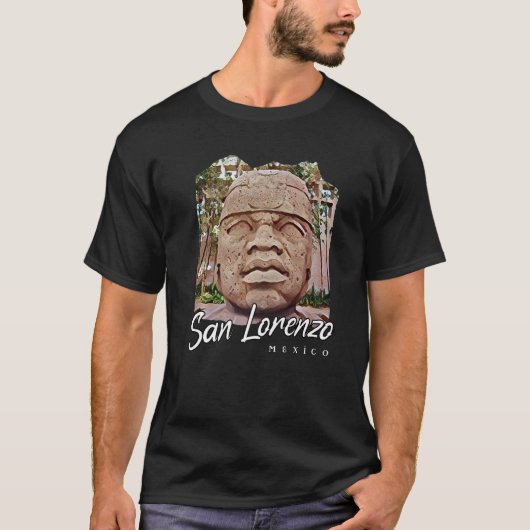 Olmec Colossal Head Schilting Giant Statues Mexico T-shirt (Voorkant)