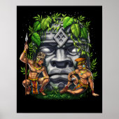 Olmec Head Warriors Poster (Voorkant)