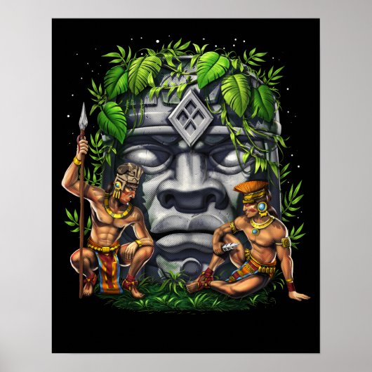 Olmec Head Warriors Poster (Voorkant)