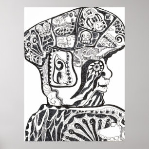 Olmec krijger poster