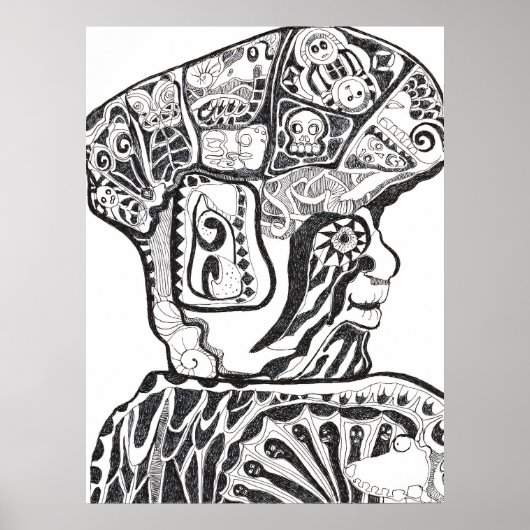 Olmec krijger poster (Voorkant)