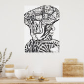Olmec krijger poster (Keuken)