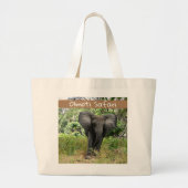 Olmoti Safari Olifant Canvas tas (Voorkant)