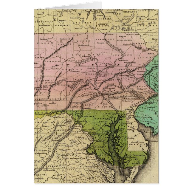 Olney-kaart van de Midden-Staten (Voorkant)