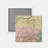 Olney-kaart van de Midden-Staten Magneet (Voorkant / Achterkant)