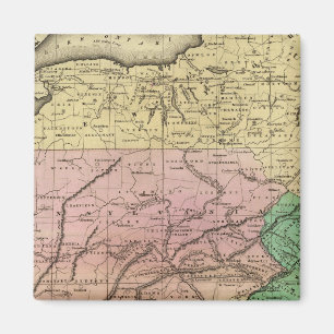 Olney Map Midden-Staten Magneet