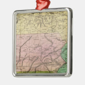 Olney Map Midden-Staten Metalen Ornament (Links)