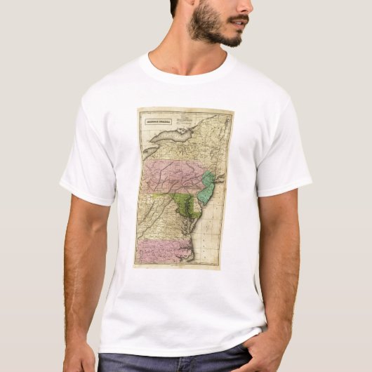 Olney Map Midden-Staten T-shirt (Voorkant)