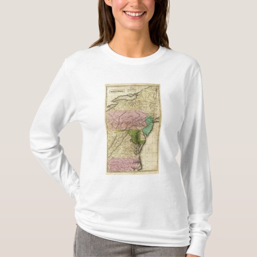 Olney Map Midden-Staten T-shirt (Voorkant)