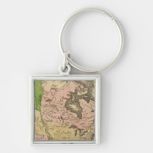 Olney Map Noord-Amerika Sleutelhanger (Voorkant)