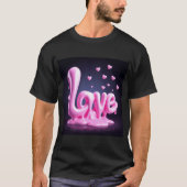 olografisch 3D iriserend hart T-shirt (Voorkant)