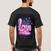 olografisch 3D iriserend hart T-shirt (Achterkant)