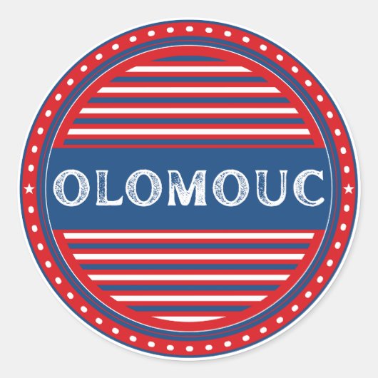 Olomouc City Pride Emblem – Czech Identity Ronde Sticker (Voorkant)