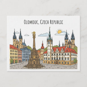 Olomouc Tsjechië Reisansichtkaart Briefkaart