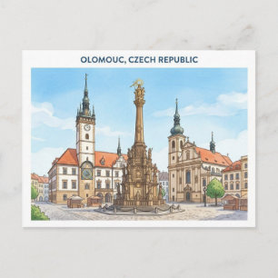Olomouc Tsjechië Reisbriefkaart Briefkaart