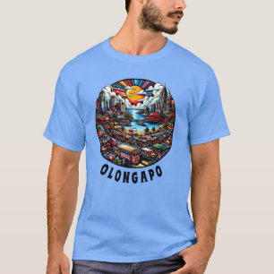 Olongapo Stad Filipijnen Stad Silhouet vrienden T-shirt