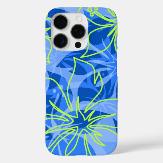 Olowalu Hibiscus Hawaiian Camo Blue Case-Mate iPhone Case (Achterkant)