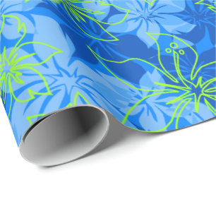 Olowalu Hibiscus Hawaiian Camo Cadeaupapier